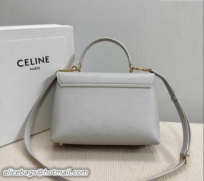 Buy Discount Celine Medium Nino Top Handle bag in Supple Calfskin 117523 Cloudy Grey 2024