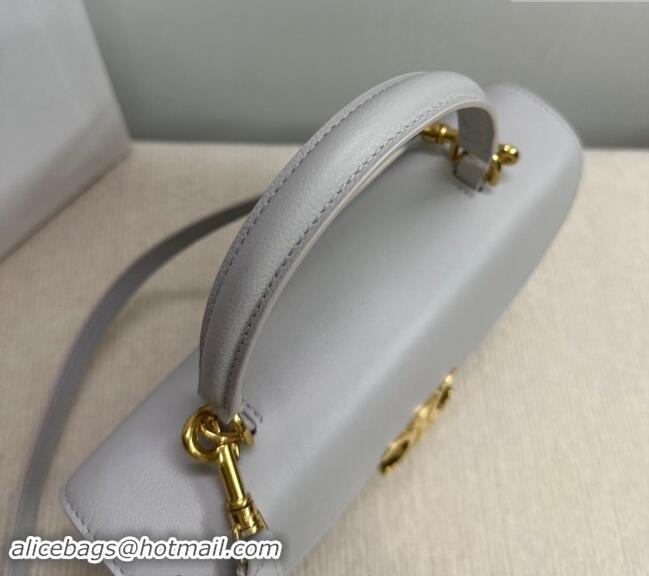 Buy Discount Celine Medium Nino Top Handle bag in Supple Calfskin 117523 Cloudy Grey 2024