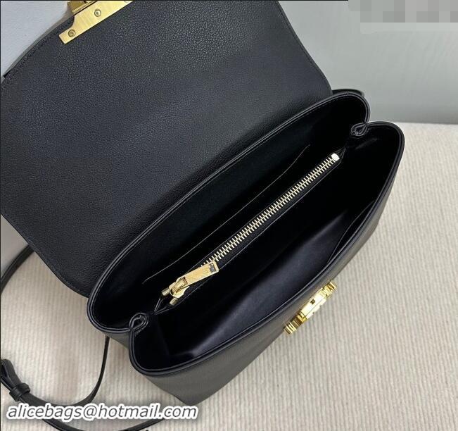 Super Quality Celine Medium Nino Top Handle bag in Supple Calfskin 117523 Black 2024