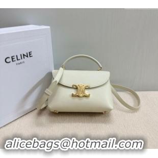 Good Product Celine Teen Nino Bag in Supple Calfskin 118113 White 2024