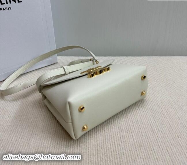 Good Product Celine Teen Nino Bag in Supple Calfskin 118113 White 2024