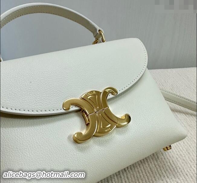 Good Product Celine Teen Nino Bag in Supple Calfskin 118113 White 2024