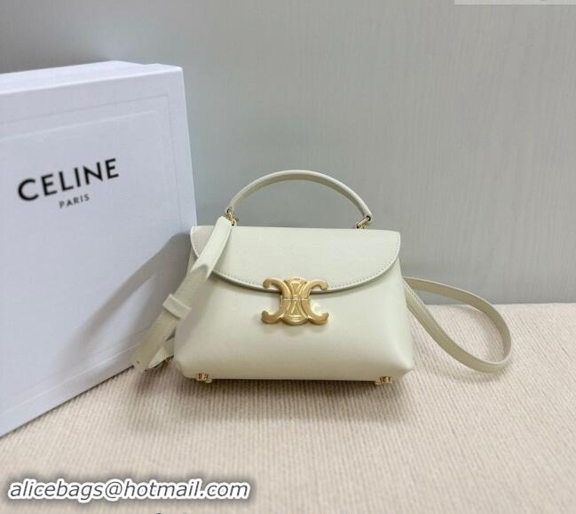 Good Product Celine Teen Nino Bag in Supple Calfskin 118113 White 2024