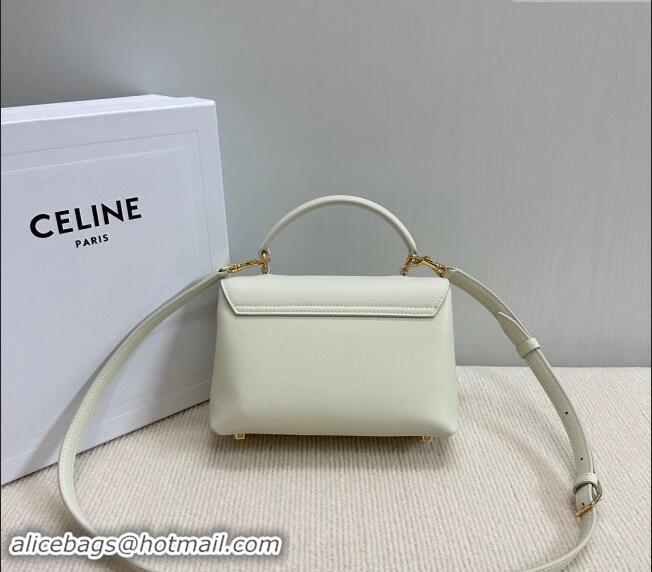 Good Product Celine Teen Nino Bag in Supple Calfskin 118113 White 2024