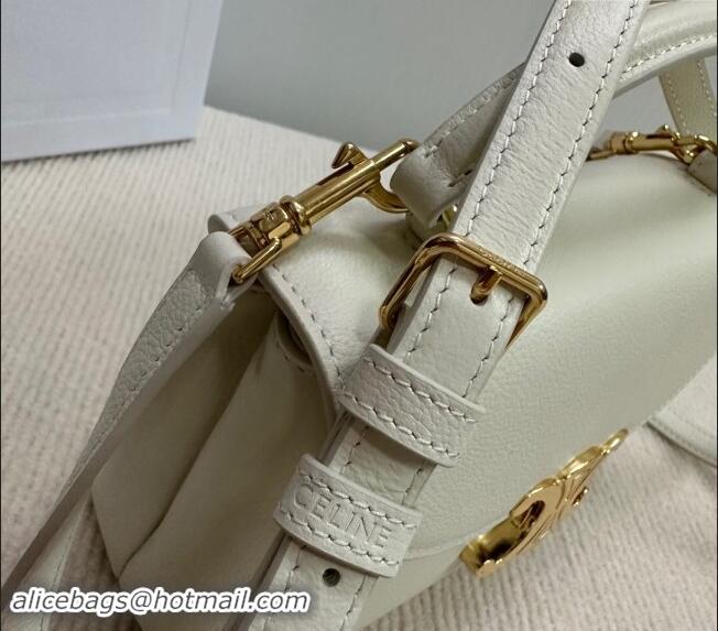 Good Product Celine Teen Nino Bag in Supple Calfskin 118113 White 2024