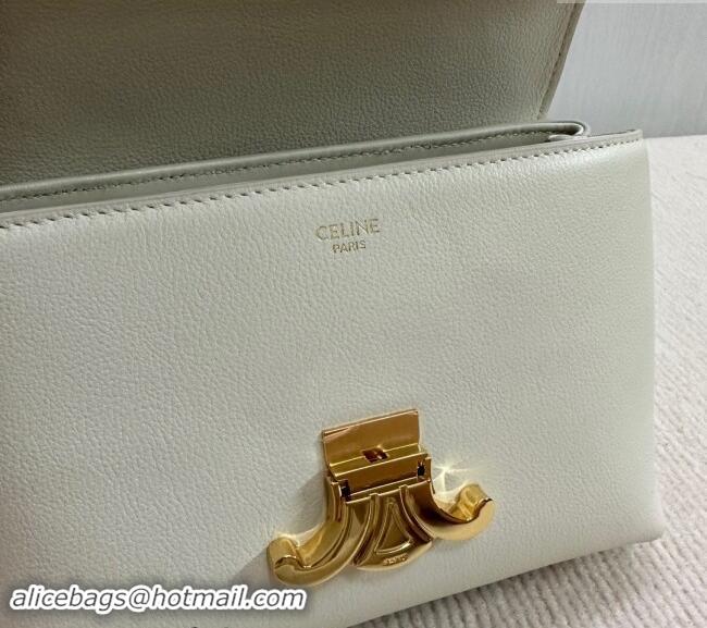 Good Product Celine Teen Nino Bag in Supple Calfskin 118113 White 2024