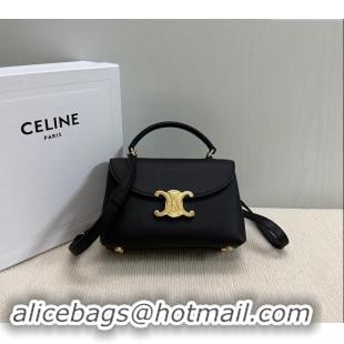 Top Grade Celine Teen Nino Bag in Supple Calfskin 118113 Black 2024