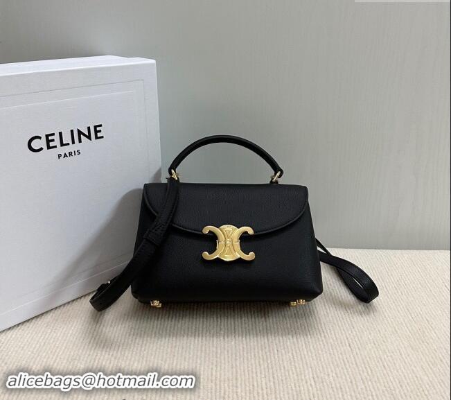 Top Grade Celine Teen Nino Bag in Supple Calfskin 118113 Black 2024