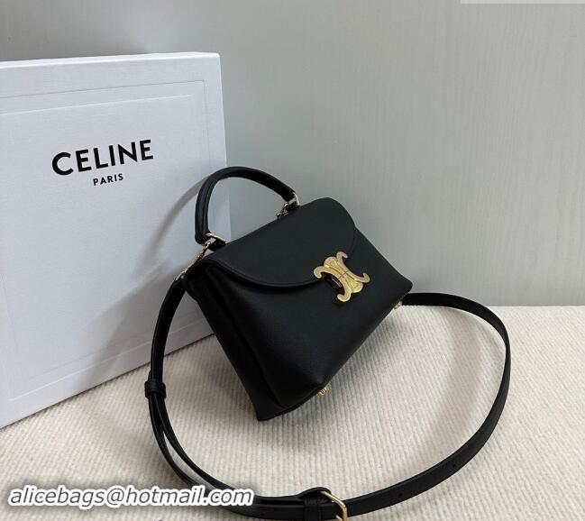 Top Grade Celine Teen Nino Bag in Supple Calfskin 118113 Black 2024