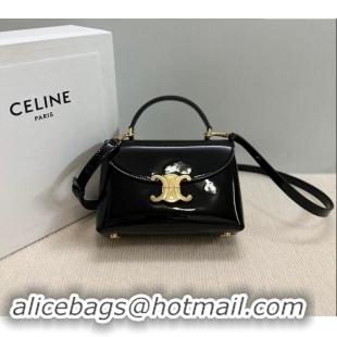 Well Crafted Celine Teen Nino Bag in Patent Calfskin 118113 Black 2024