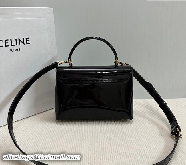 Well Crafted Celine Teen Nino Bag in Patent Calfskin 118113 Black 2024