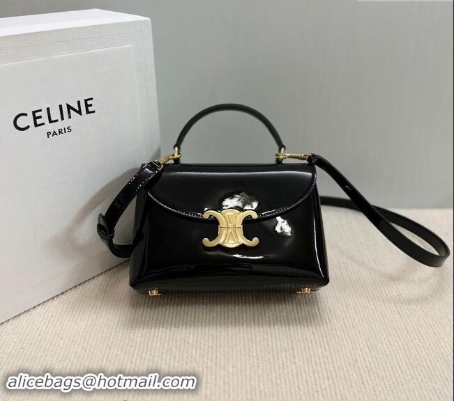 Well Crafted Celine Teen Nino Bag in Patent Calfskin 118113 Black 2024