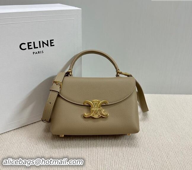 Famous Brand Celine Teen Nino Bag in Supple Calfskin 118113 Beige 2024