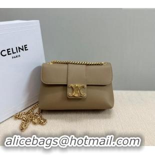 Best Quality Celine Teen Victoire Shoulder bag in Supple Calfskin 116593 Beige 2024