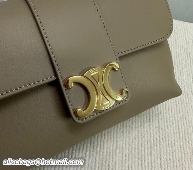 Best Quality Celine Teen Victoire Shoulder bag in Supple Calfskin 116593 Beige 2024