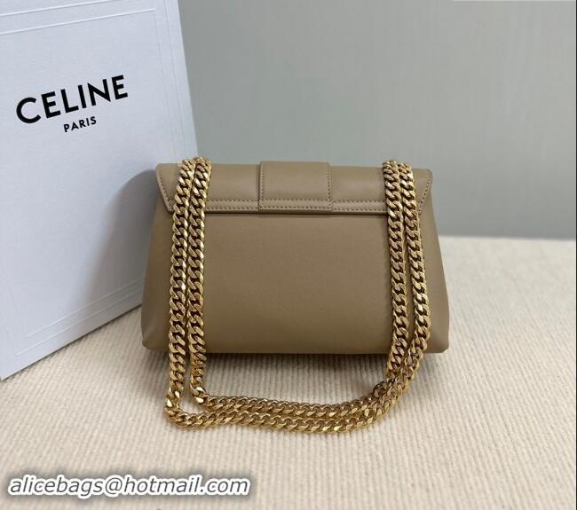 Best Quality Celine Teen Victoire Shoulder bag in Supple Calfskin 116593 Beige 2024