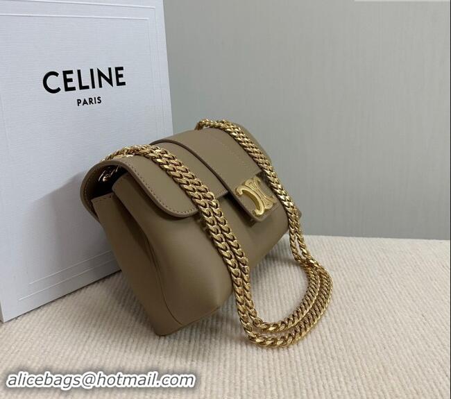 Best Quality Celine Teen Victoire Shoulder bag in Supple Calfskin 116593 Beige 2024