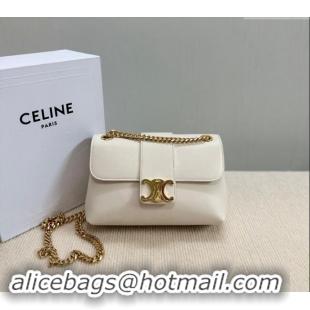 Promotional Celine Teen Victoire Shoulder bag in Supple Calfskin 116593 White 2024