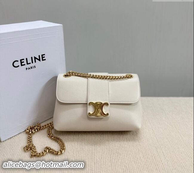 Promotional Celine Teen Victoire Shoulder bag in Supple Calfskin 116593 White 2024