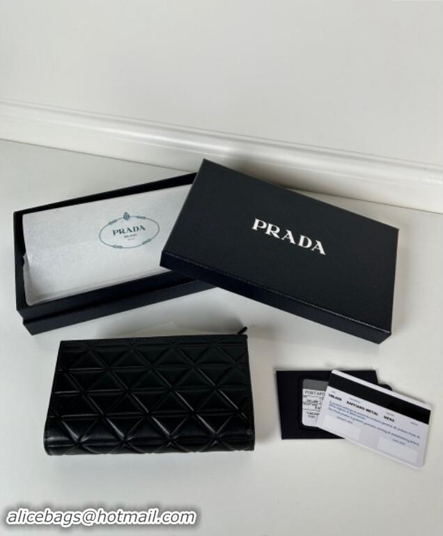 Good Taste Prada Large quilted leather wallet 1ML009 black 2024