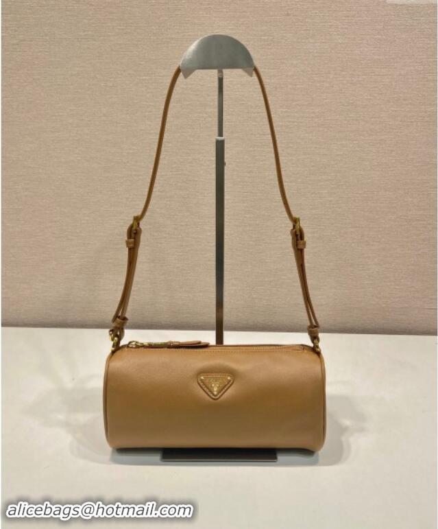 Buy Discount Prada Leather Pouch Mini Bag 1NE058 Brown 2024