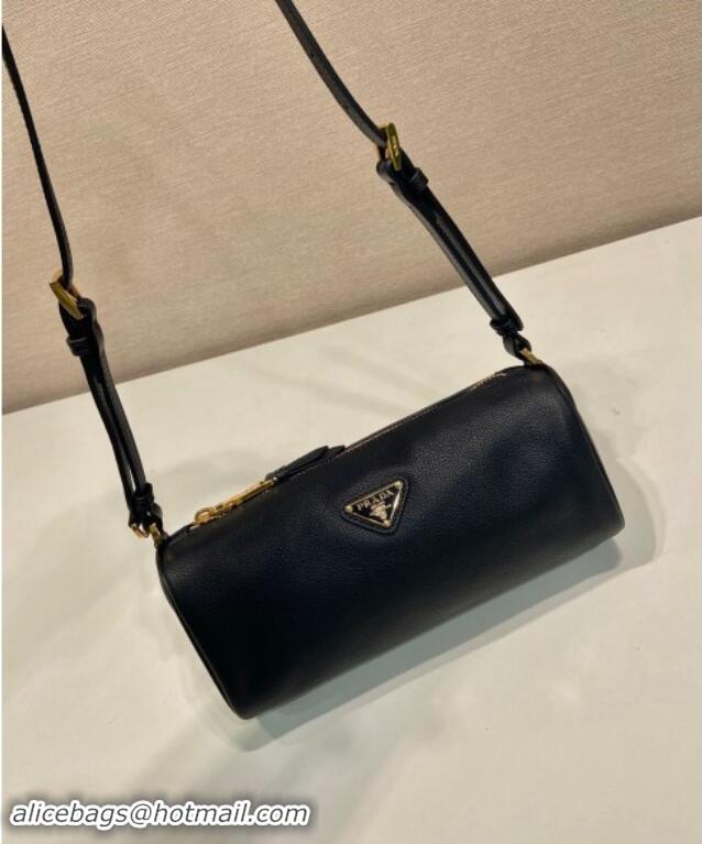 Top Quality Prada Leather Pouch Mini Bag 1NE058 Black 2024