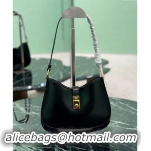 Pretty Style Prada Cleo leather hobo bag with strap 1BC169 Black 2024