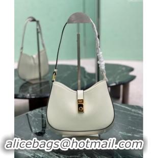 Best Price Prada Cleo leather hobo bag with strap 1BC169 White 2024