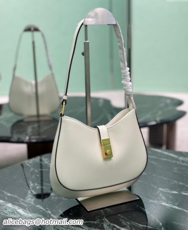 Best Price Prada Cleo leather hobo bag with strap 1BC169 White 2024