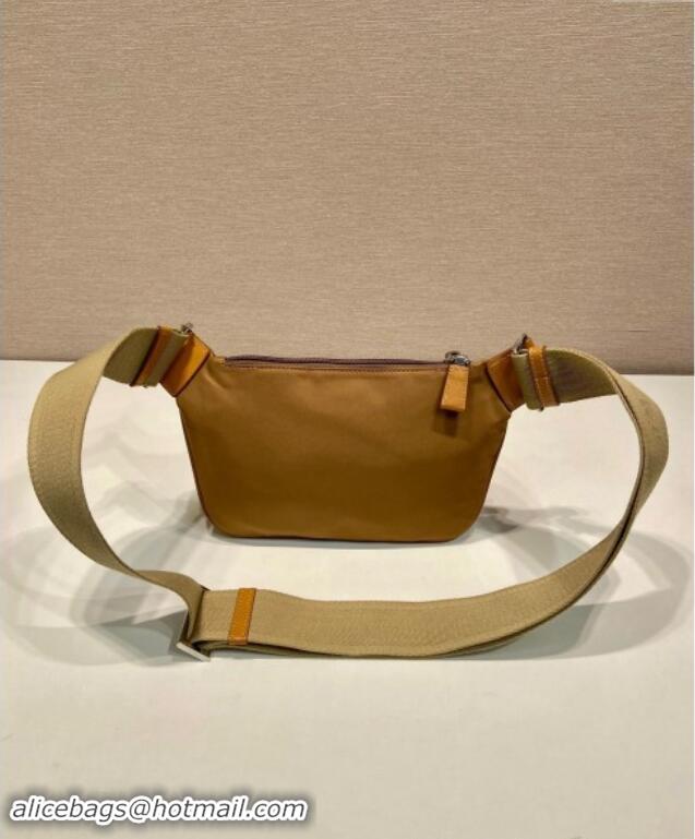 Pretty Style Prada Mens Re-Nylon and leather belt bag 2ZH108 Cork Beige 2024