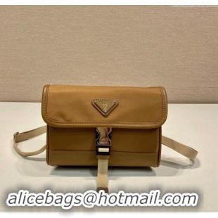 Grade Quality Prada Mens Re-Nylon and leather smartphone case mini bag 2ZH108 Cork Beige 2024