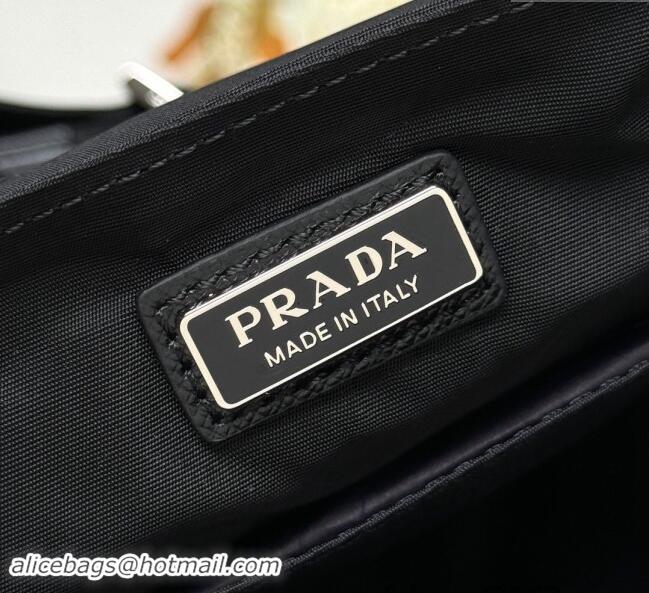 Low Cost Prada Mens Re-Nylon and Saffiano leather shoulder bag 2VD070 Black 2024