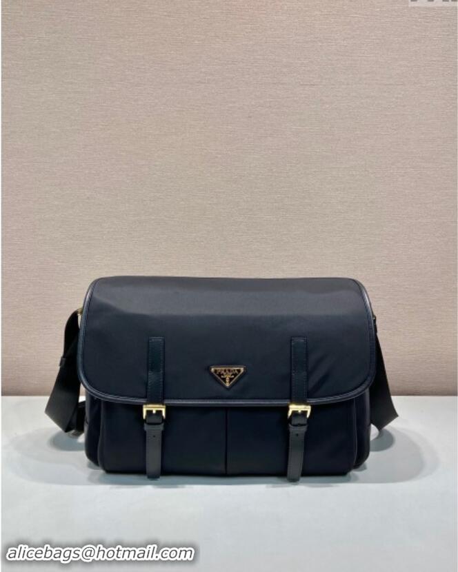 Luxury Classic Prada Nylon Messenger Bag 1BD369 Black 2024