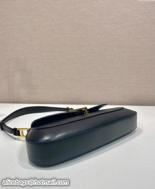 Buy Discount Prada Smooth Leather shoulder bag 1BD344 Black 2024