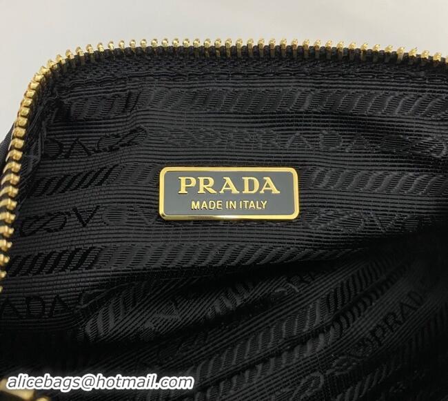 Good Taste Prada Re-Edition 2002 small nylon shoulder bag 1BC201 Black 2024