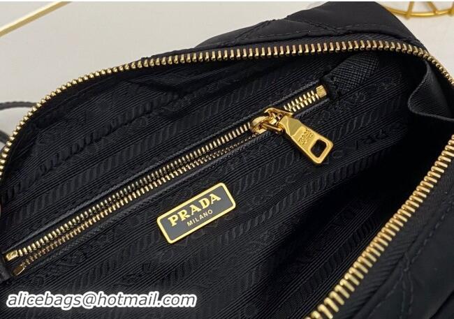 Market Sells Prada Quilted nylon shoulder bag 1BG910 Black 2024