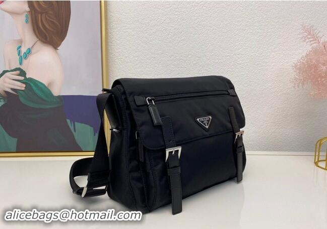 Top Design Prada Mens Nylon Messenger bag BT6671 Black 2024