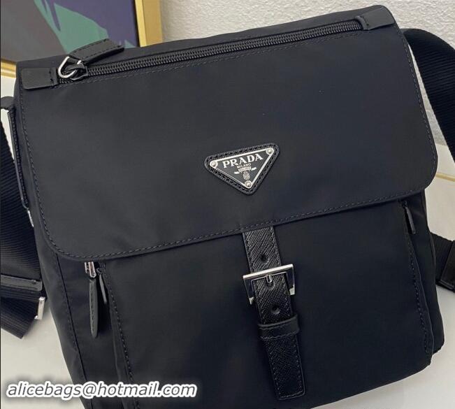 Best Discount Prada Mens Nylon shoulder bag BT8994 Black 2024