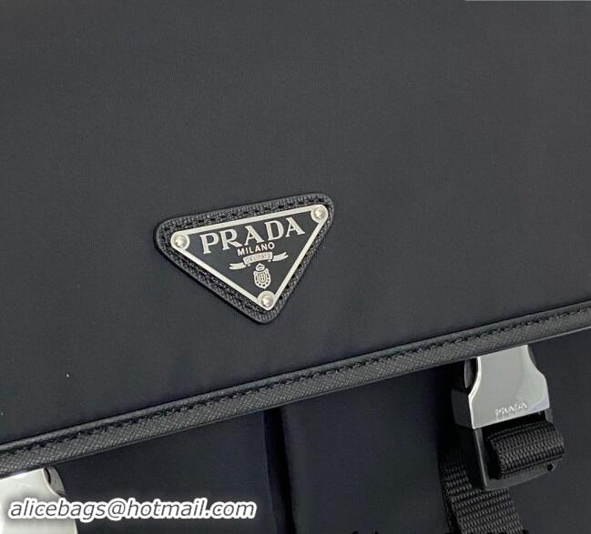 New Design Prada Mens Nylon messenger bag 2VD769 Black 2024