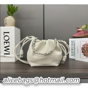 Grade Quality Loewe Mini Flamenco Purse bag in Nappa Lambskin Sea Salt 412342 White 2024