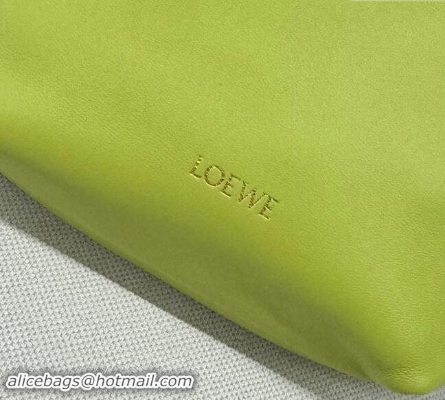 Top Grade Loewe Mini Flamenco Purse bag in Nappa lambskin 412342 Meadow Green 2024