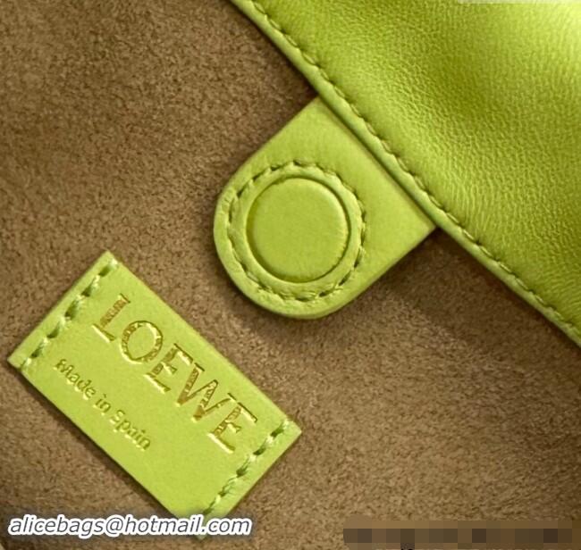 Top Grade Loewe Mini Flamenco Purse bag in Nappa lambskin 412342 Meadow Green 2024