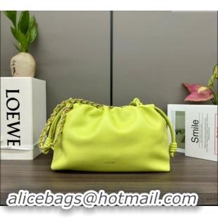 Grade Quality Loewe Small Flamenco Purse bag in nappa lambskin 012403 Neon Green 2024