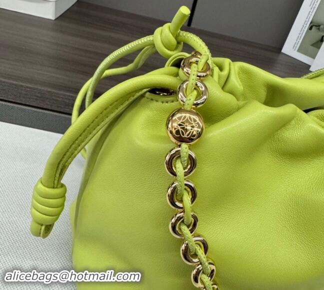 Grade Quality Loewe Small Flamenco Purse bag in nappa lambskin 012403 Neon Green 2024