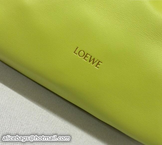 Grade Quality Loewe Small Flamenco Purse bag in nappa lambskin 012403 Neon Green 2024