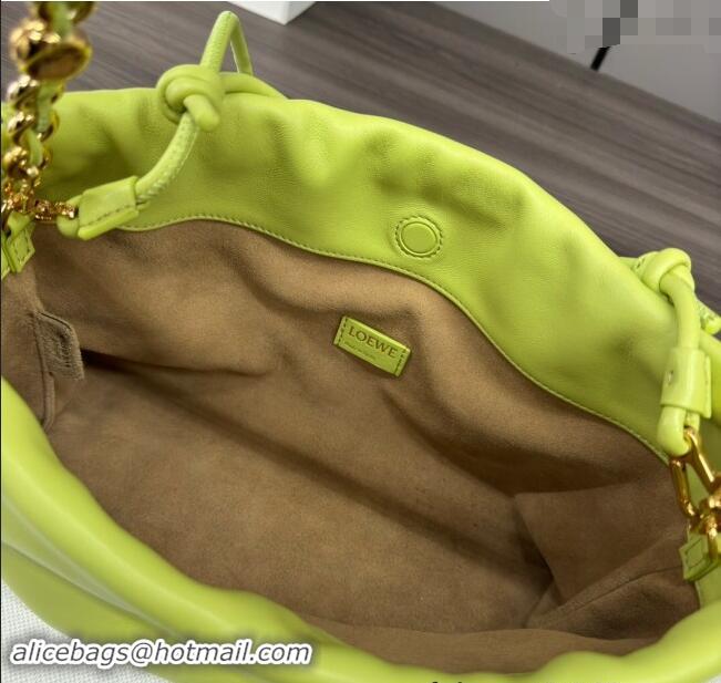 Grade Quality Loewe Small Flamenco Purse bag in nappa lambskin 012403 Neon Green 2024