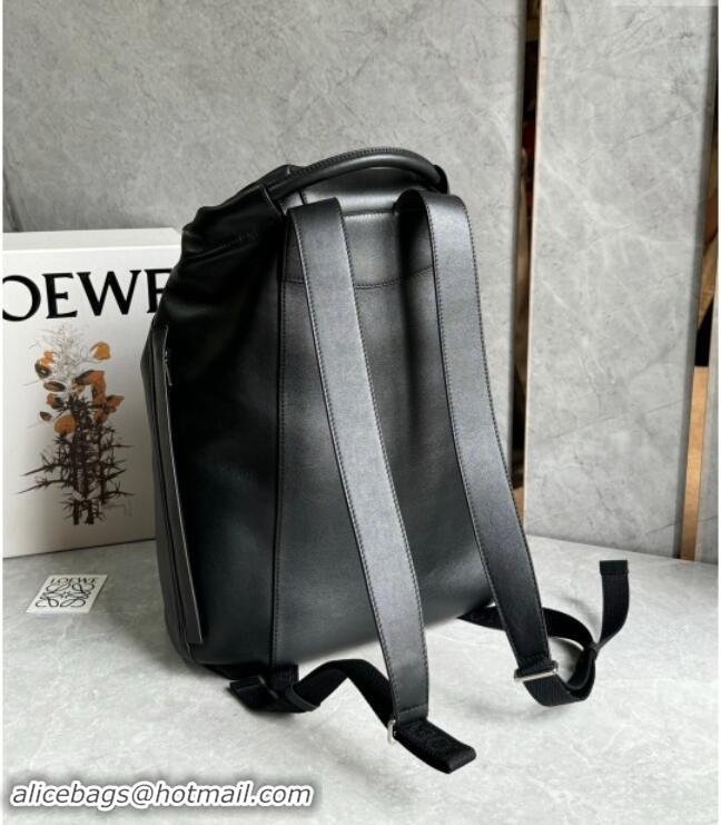 Well Crafted Loewe Flamenco Backpack in Shiny Supple Calfskin D2416 Black 2024 Top Quality