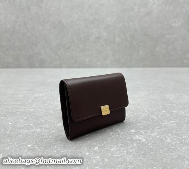 Well Crafted Miu Miu Leather Card Holder Wallet Briarwood MIU004 Brown 2024