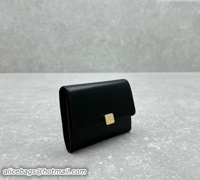 Best Price Miu Miu Leather Card Holder Wallet MIU004 Black 2024