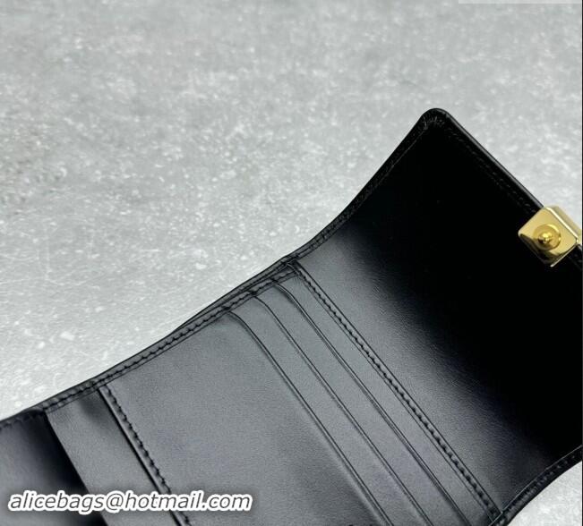 Market Sells Miu Miu Leather Small Wallet MIU006 Black 2024